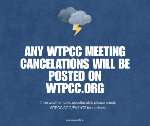 Missouri Weather is CRAZY! LOL!  IF we have to cancel a meeting we will post it on the WTPCC.ORG website under EVENTS.